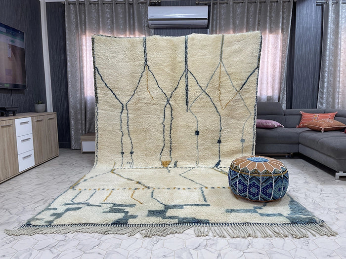 Umlal N'Aourir by Bazarugs — Authentic Beni Mrirt Rug, 7x11 ft