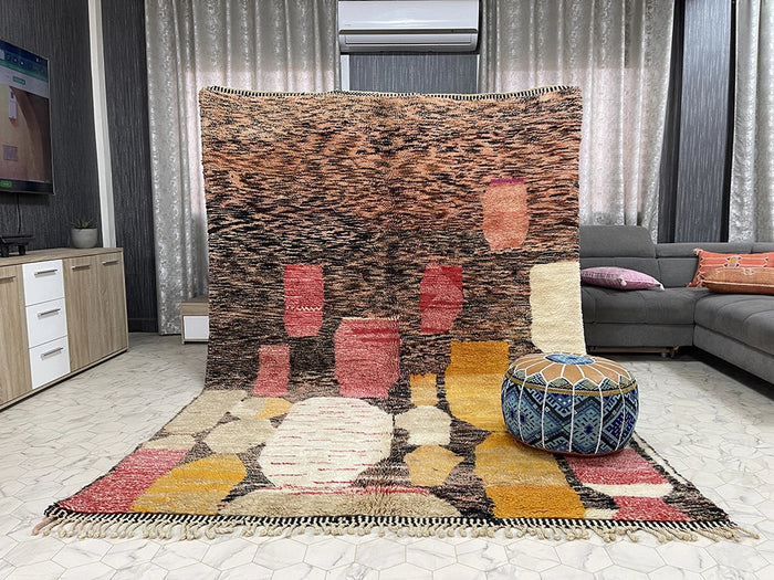 Bazarugs Beni Mrirt Rug — Winter Geometry, 7x10 ft