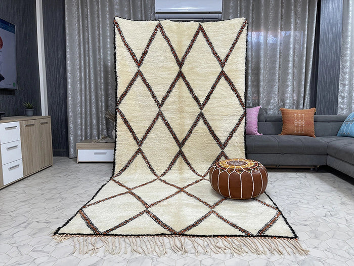 Bazarugs Zelayad — Handwoven Beni Ourain Rug, 5x12 ft