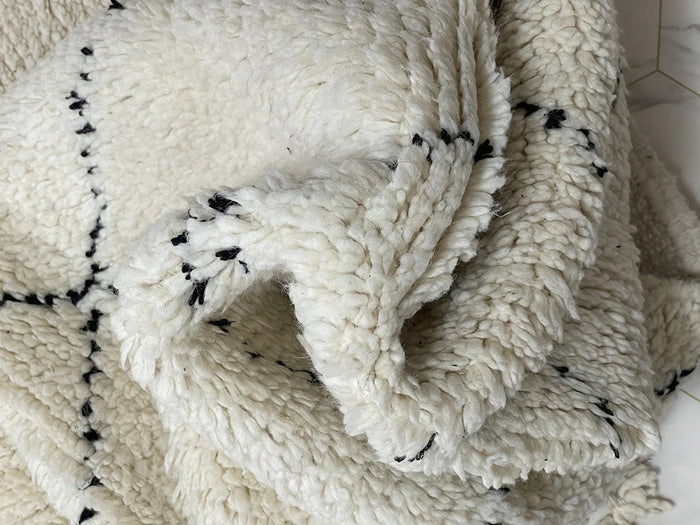 Bazarugs Luxury Beni Ourain Rug in Makahome, 3x9 ft