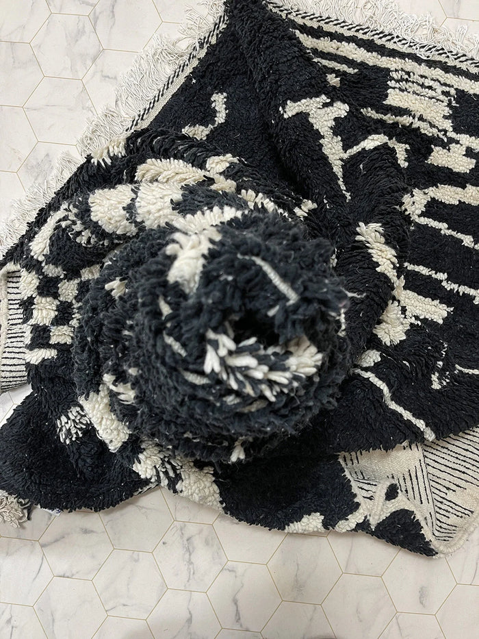 Bazarugs Manelou — Handwoven Beni Ourain Rug, 6x10 ft