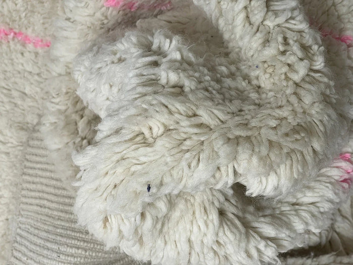 Bazarugs Luxury Beni Ourain Rug in Pink Zephyr, 3x10 ft