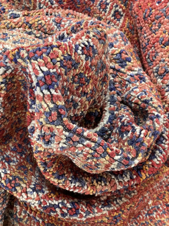 Scarlet Sands by Bazarugs — Authentic Beni Mguild Rug, 7x9 ft