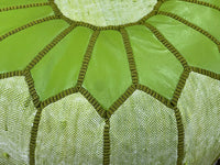 Green cactus silk pouf