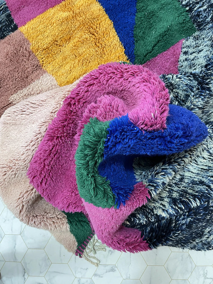 Winter Jewel by Bazarugs — Authentic Beni Mrirt Rug, 7x11 ft