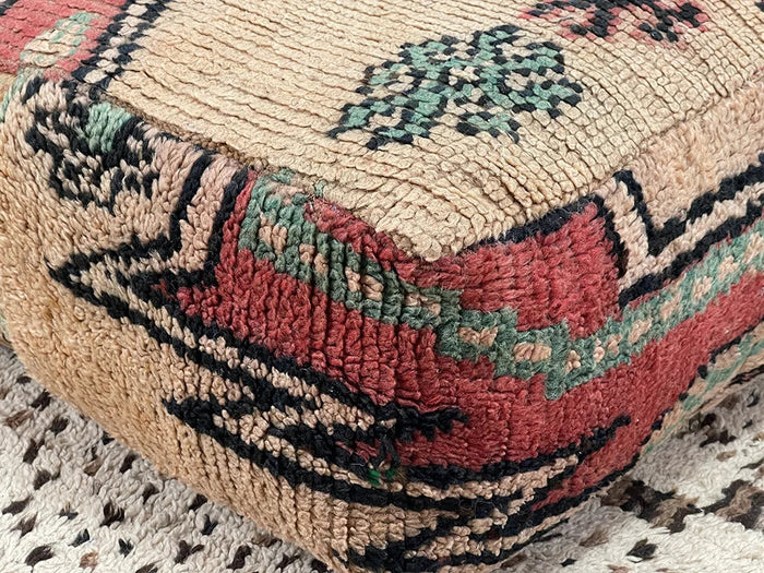Camel Temptation Kilim Pouf by Bazarugs — Handmade Moroccan Ottoman