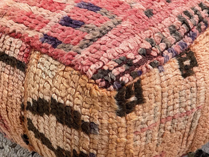 Bazarugs Khota Hamra — Handwoven Kilim Pouf