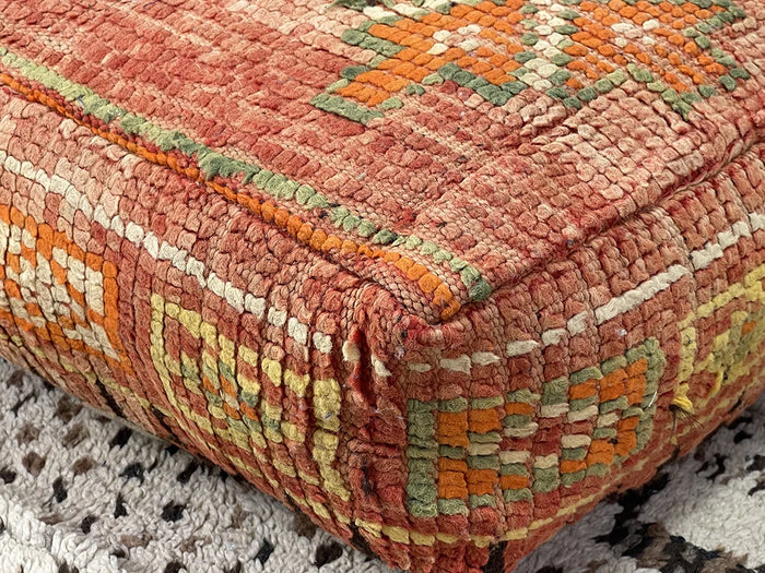 La Maison Arabe Kilim Pouf by Bazarugs — Handmade Moroccan Ottoman
