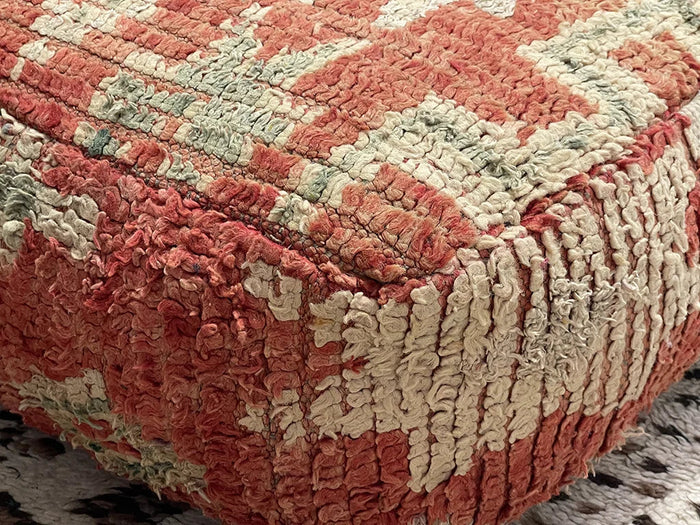 Bazarugs Moroccan Kilim Pouf — Lemon Verbena