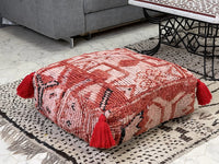 Lexington Red - Pouf Kilim