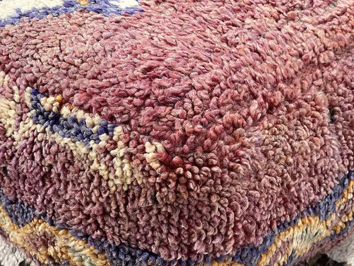 Bazarugs Mauvi Hata — Handwoven Kilim Pouf