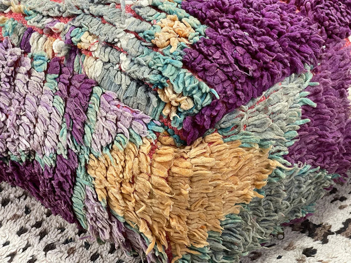 Bazarugs Purpla Magic — Handwoven Kilim Pouf
