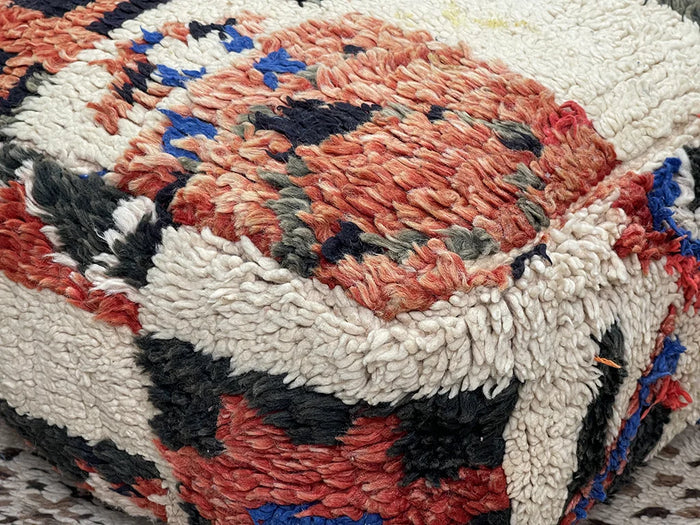 Thanksgiving Harvest Kilim Pouf by Bazarugs — Handmade Moroccan Ottoman