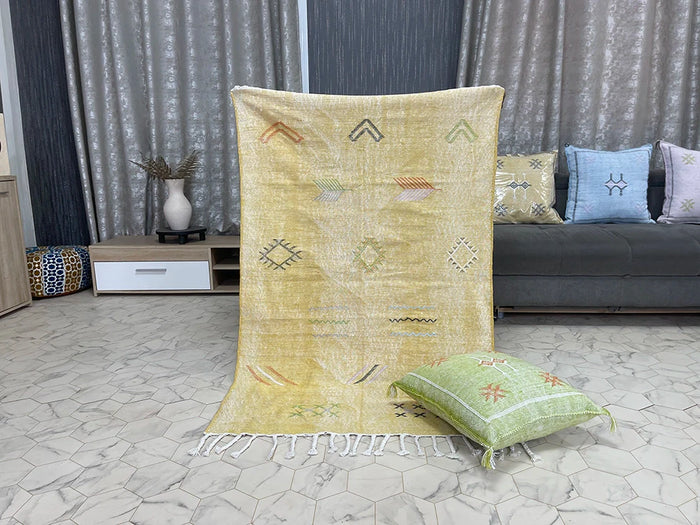 Yellow cactus silk Rugs