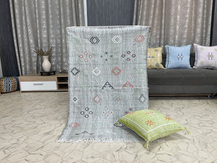 Black cactus silk Rugs