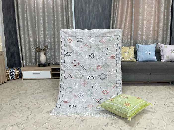 Grey cactus silk Rugs