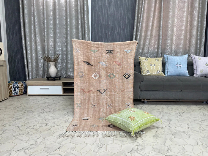 Orange cactus silk Rugs