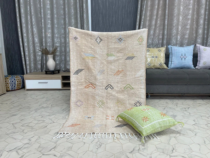 Orange cactus silk Rugs