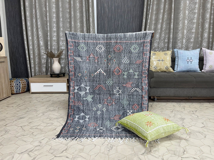 Black cactus silk Rugs