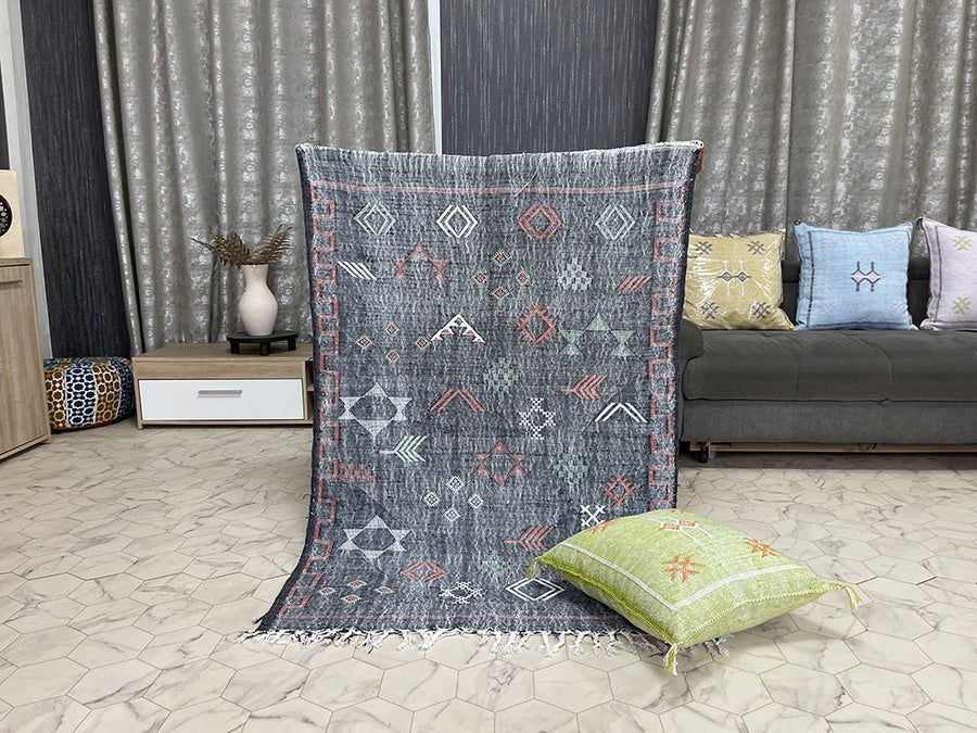 Black cactus silk Rugs