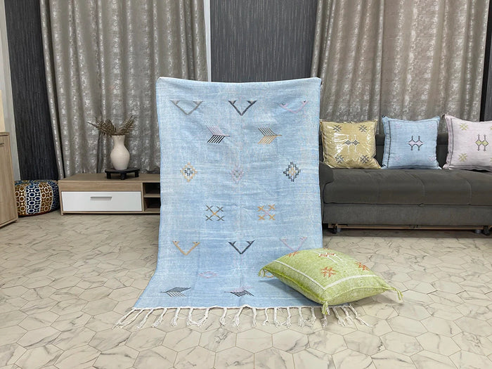 Blue cactus silk Rugs
