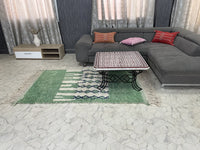 green Custom moroccan rug