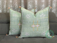Tranquil Mint Meadows - Coussin