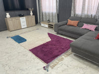 Vibrant Jewel Tone Rug - Tapis Beni Ourain - 5x9ft