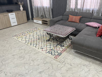 Sunburst Mosaic Rug - 5x8ft- Beni Ourain
