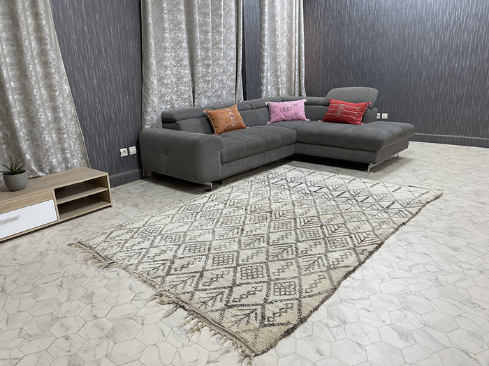 Chefchaouen Charm - 5x8ft- Beni Ourain Rug
