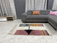 Whimsical Connections II Rug - 3x5ft- Beni Ourain Rug