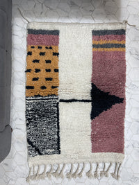 Whimsical Connections II Rug - 3x5ft- Beni Ourain Rug