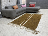 Cocoa Lines Rug - 4x6ft- Beni Ourain Rug