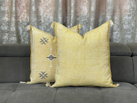 Yellow moroccan silk Pillows
