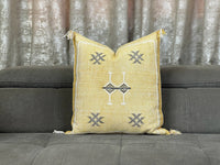 Yellow moroccan silk Pillows