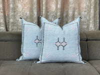 blue moroccan silk Pillows