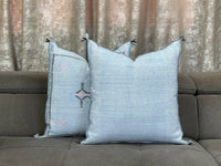 blue moroccan silk Pillows
