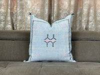 blue moroccan silk Pillows