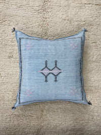 blue moroccan silk Pillows