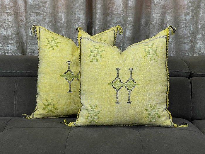 Sunbeam Serenity Moroccan Wool Pillow Cover by Bazarugs — Handmade Moroccan Accent