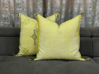 Yellow moroccan silk Pillows