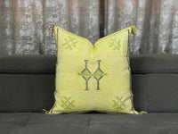 Yellow moroccan silk Pillows