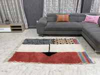 Whimsical Connections Rug - 4x6ft- Beni Ourain Rug