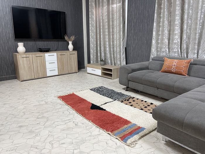 Whimsical Connections Rug - 4x6ft- Beni Ourain Rug