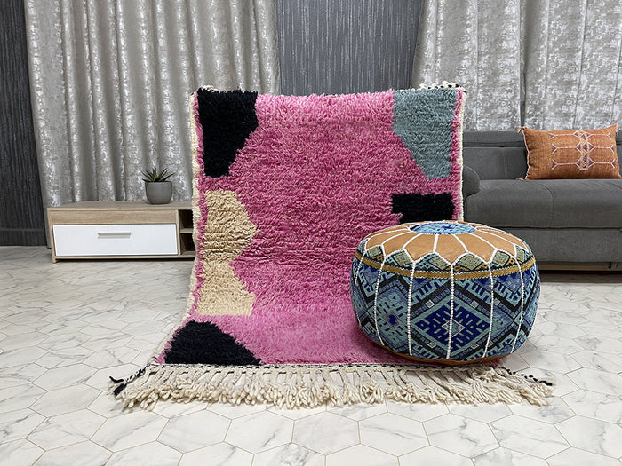 Tiziri Beldi Rug - 3x5ft- Beni Ourain Rug