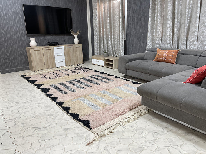 Beloved Berber Treasures Rug by Bazarugs — Authentic Beni Ourain Rug, 6x12 ft