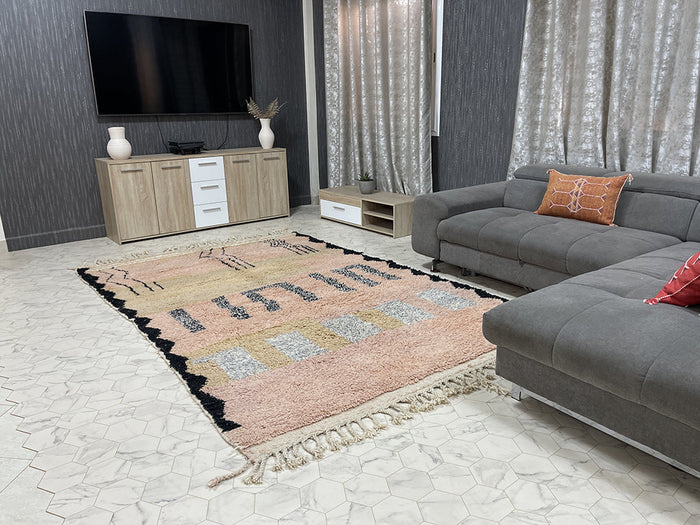 Bazarugs Beloved Berber Treasures II Rug — Handwoven Beni Ourain Rug, 6x10 ft