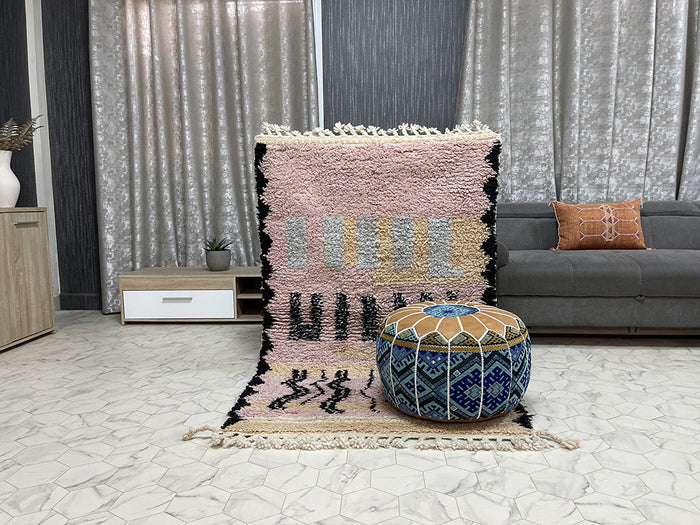 Beloved Berber Treasures III Rug by Bazarugs — Authentic Beni Ourain Rug, 3x5 ft