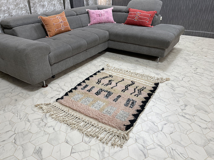 Bazarugs Beni Ourain Rug — Beloved Berber Treasures III Rug, 3x3 ft