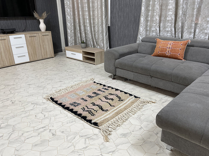 Bazarugs Beni Ourain Rug — Beloved Berber Treasures III Rug, 3x3 ft
